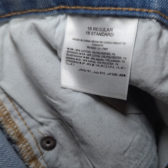 Old Navy High Rise Skinny Jeans Bleach Splatter Boyfriend Women's Size 18 - Picture 4 of 5